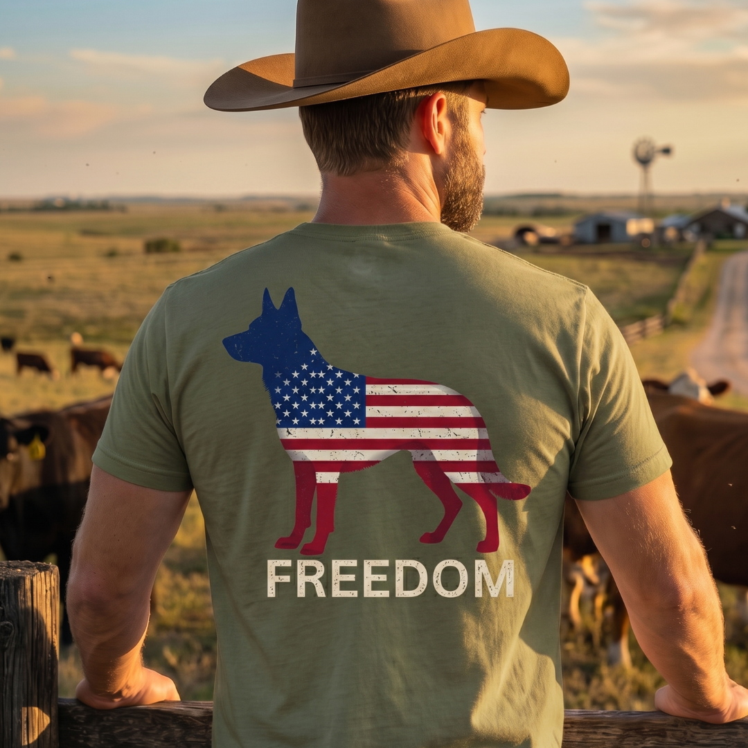 Champ6 | K9 Unit Freedom Flag German Shepherd Tee - New Drop!