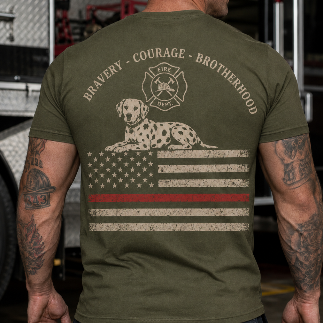 Champ6 | Fireman Thin Red Line Flag Patriotic Tee - New Drop!