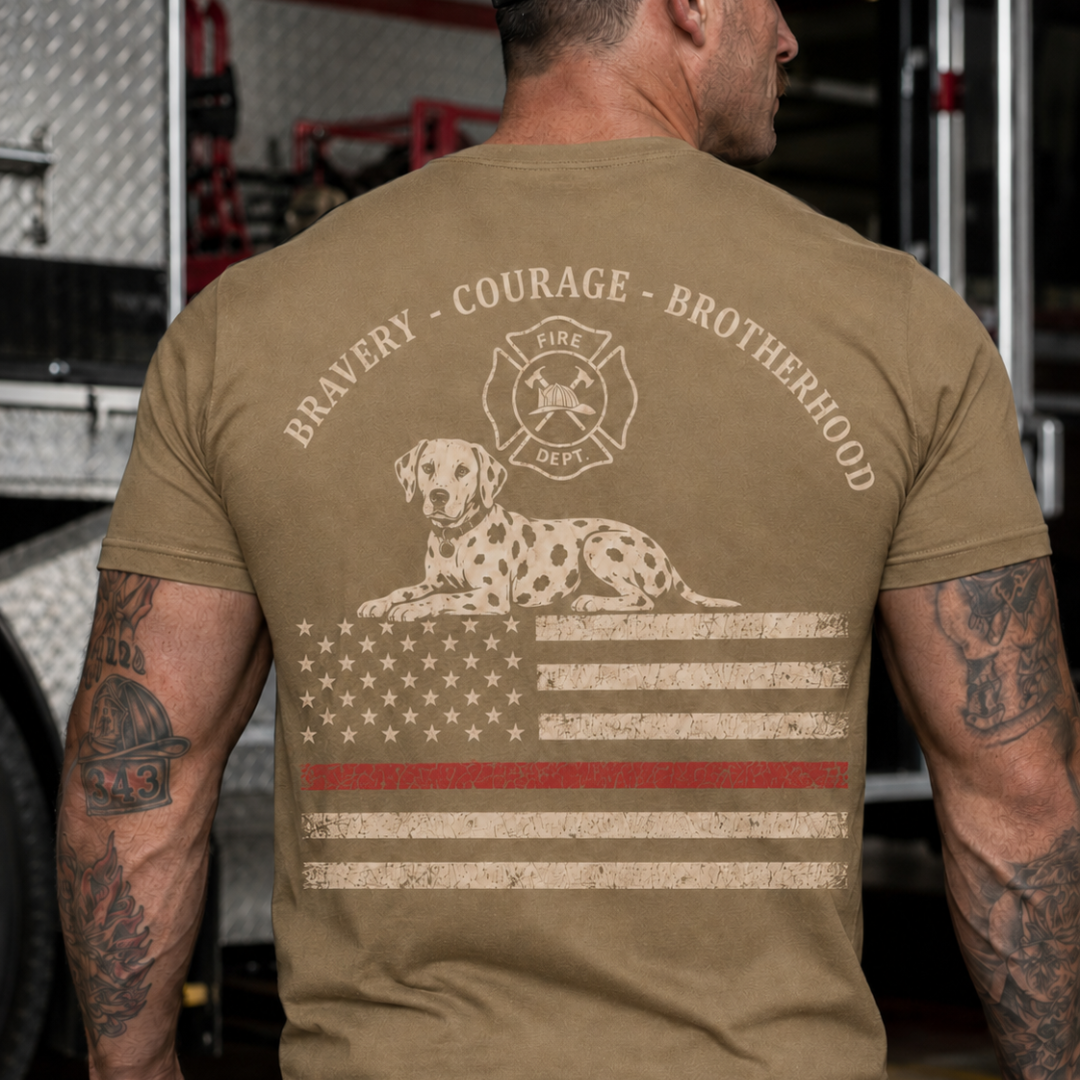 Champ6 | Fireman Thin Red Line Flag Patriotic Tee - New Drop!