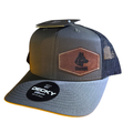 Champ 6 Decky Hat with Leather Patch, Gray