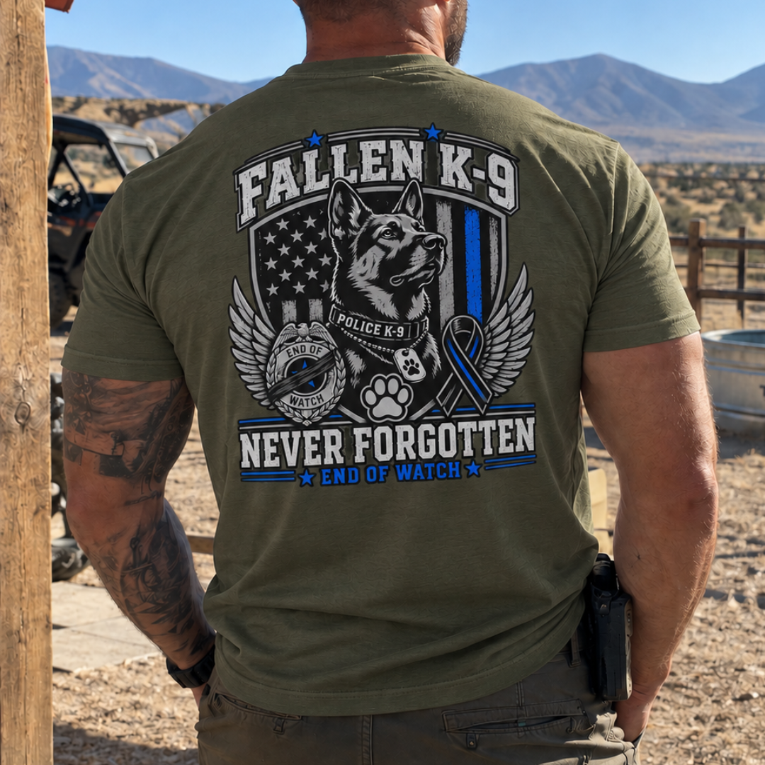 Champ6 | Fallen K9 Tribute German Shepherd Tee (Customizable)