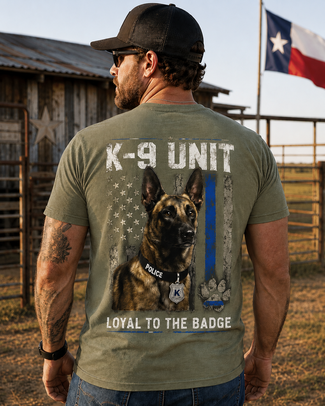 Champ6 | K9 Unit Belgian Loyal to the Badge V2 T-Shirt - New Drop!