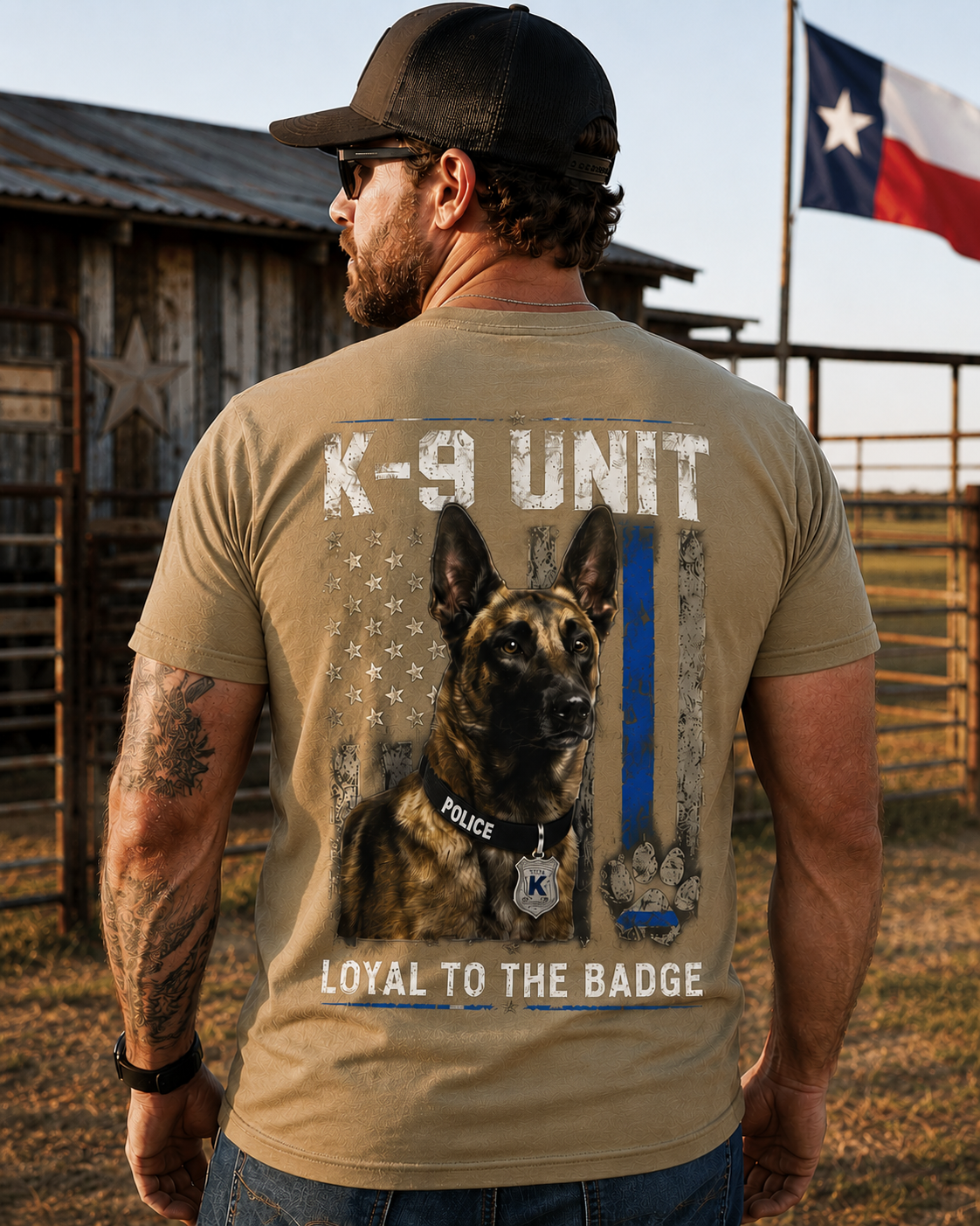 Champ6 | K9 Unit Belgian Loyal to the Badge V2 T-Shirt - New Drop!